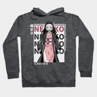 Nezuko Kamado: Magazine-Style Artwork V2 from Demon Slayer Hoodie